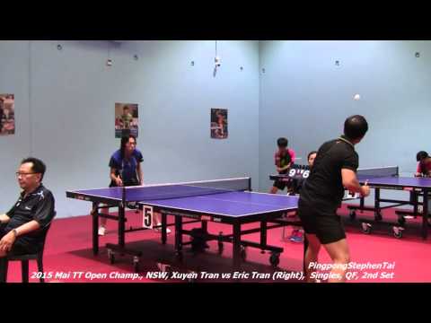 2015 Mai TT Open Champ., NSW, Xuyen Tran vs Eric Tran (right), Singles, QF, 2nd Set