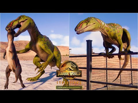 AUSTRALOVENATOR HUNTING Animation vs All Small Dinosaurs | Fence Climbing Animation - JWE 2