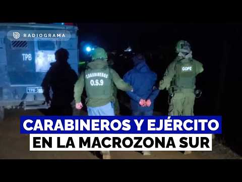 El operativo de Carabineros y el Ejército en Macrozona Sur: realizaron masivo allanamiento