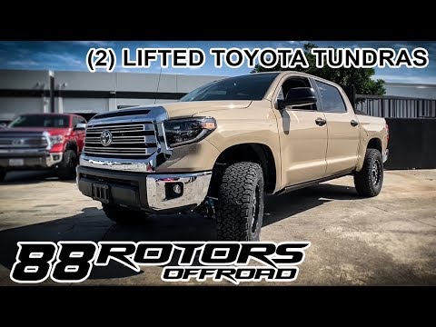 Pair of 2019 Toyota Tundra TRD Pro Kings Lift & 35" Tires with Body Mount Chop