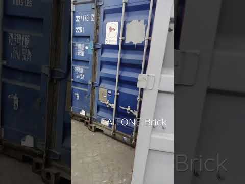 Reclaimed bricks are loaded into containers by forklift| TAITONE Brick| Brick exporter since 2006
