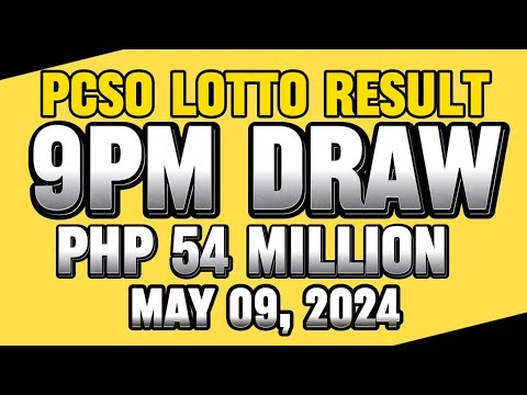 LOTTO 9PM DRAW RESULT TODAY MAY 09, 2024 #pcsolottoresults #lottoresulttoday #stl