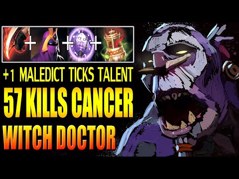 MOST CANCEROUS WITCH DOCTOR EVER WITH NEW IMBA COMBO META 1 VS 5 57 KILLS 7.24 DOTA 2 GAMEPLAY