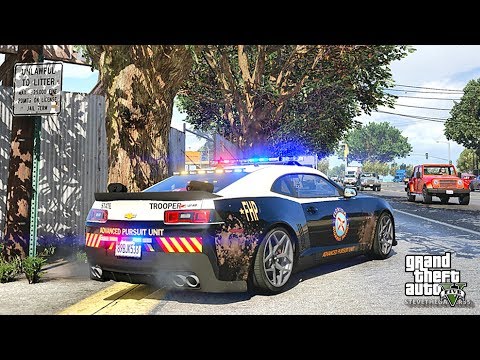 GTA 5 MODS LSPDFR 904 - FHP CAMARO PATROL!!! (GTA 5 REAL LIFE PC MOD) 4K 60FPS