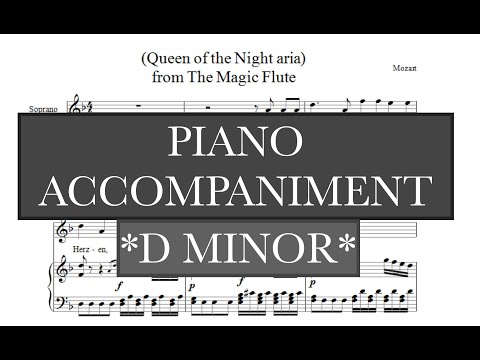 Queen of the Night Aria (W.A. Mozart) - D Minor Piano Accompaniment - Karaoke