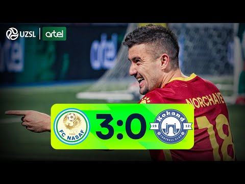 Superliga 25-tur. Nasaf - Qo‘qon-1912 bahsida kiritilgan gollar va xavfli vaziyatlar (Highlights)