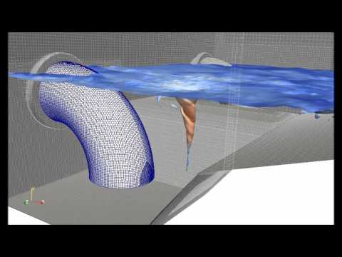 Multiphase Flow Simulation of Pump Station performed in HELYX®