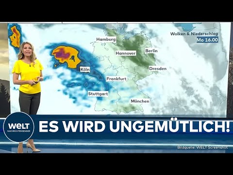 WETTER IN DEUTSCHLAND: Sonnenschein vorbei! Tief "Dagmar" bringt Regen und sinkende Temperaturen!