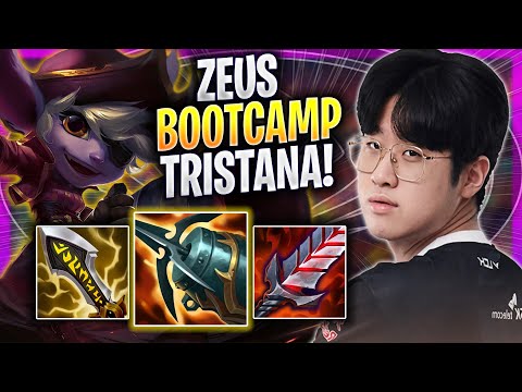 ZEUS CRAZY GAME WITH TRISTANA! - T1 Zeus Plays Tristana TOP vs Sion! | Bootcamp 2023