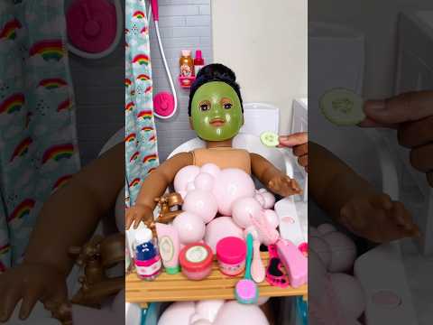 Baby Doll Spa Routine In Bathroom! #shorts #babydolls #dolls