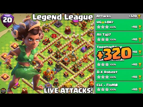Th16 Legend League Attacks Strategy! +320 April Season Day 20 : Clash Of Clans