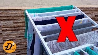 How to dry clothes FAST without a dryer in winter 😱 easy laundry hack