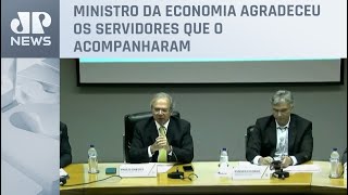 Paulo Guedes faz discurso em tom de despedida e rechaça ‘herança maldita’