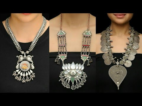 Silver necklace/ tribal necklaces/ oxidized silver jewellery