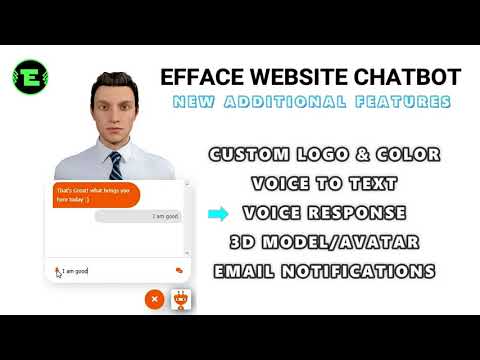 Artificial Intelligence Efface Chatbot For Your Website