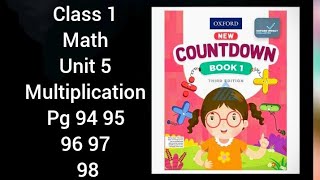 class 1 math unit 5 multiplication/countdown book 1 third edition pg 94 95 96 97 98