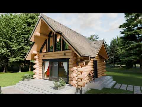 Projekt domu z bali "Amelia" od Nest Homes