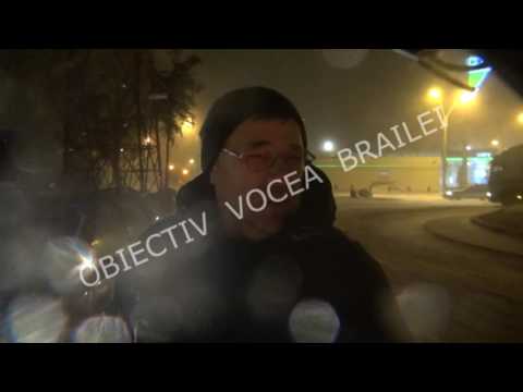 Inceputul ninsorii la Braila