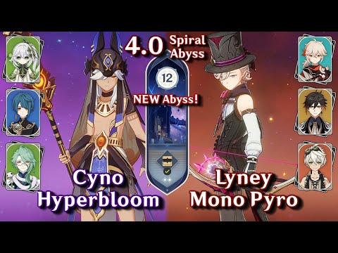 NEW Spiral Abyss 4.0! C0 Lyney Mono Pyro & C0 Cyno Hyperbloom | Floor 12 - 9 Stars | Genshin Impact