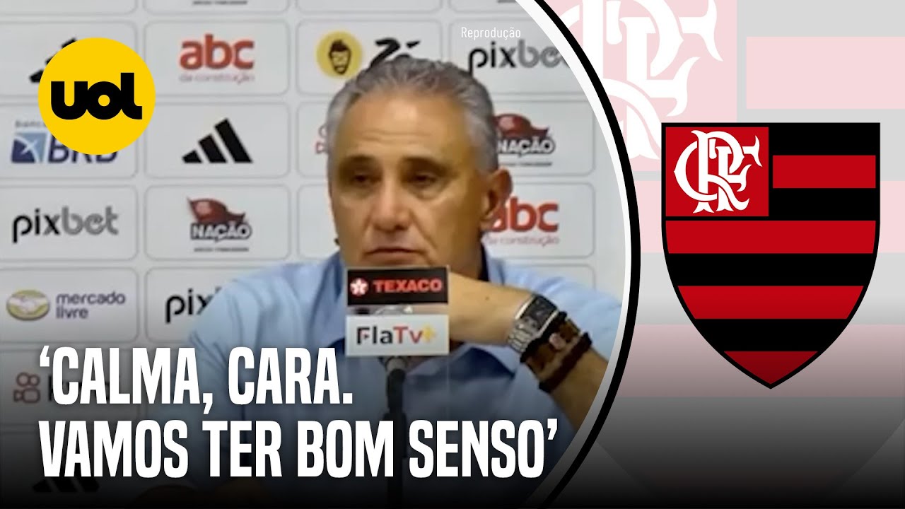 TITE DISCUTE COM JORNALISTA E PEDE 'BOM SENSO' APÓS PERGUNTA SOBRE PREPARO FÍSICO DO FLAMENGO