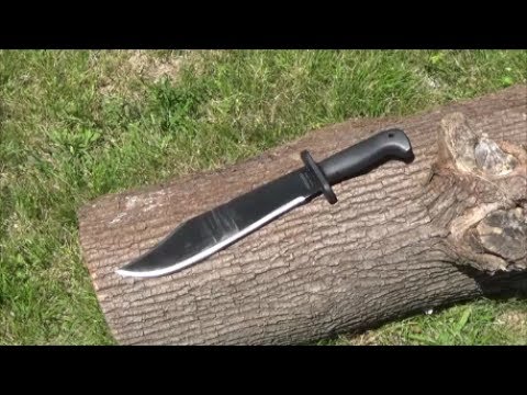 Cold Steel Black Bear Bowie Machete Review, Budgety Bowie-ness Video