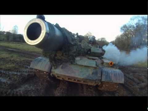 T-55am2 Battle tank in combat.