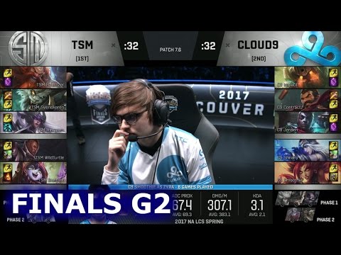 TSM vs Cloud 9 Game 2 | Grand Finals S7 NA LCS Spring 2017 | TSM vs C9 G2 1080p
