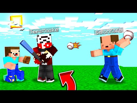 BALON KAFA İLE BEYZBOL OYNADIK !! - Minecraft