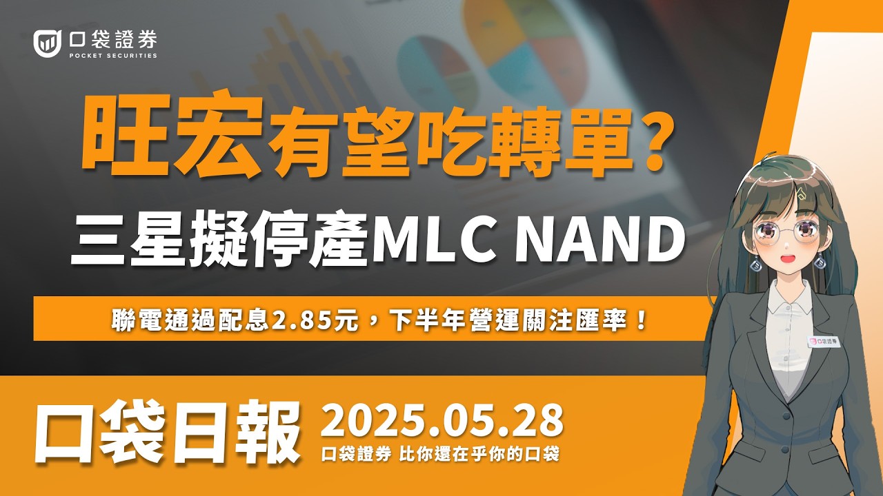 【口袋日報】富喬突破昨日高點!旺宏有望迎轉單商機?聯電通過配息2.85元,下半年營運關注匯率!2025.05.28