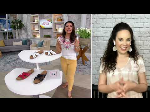 Earth Origins Leather Slide Sandals - Lyndon Leah on QVC