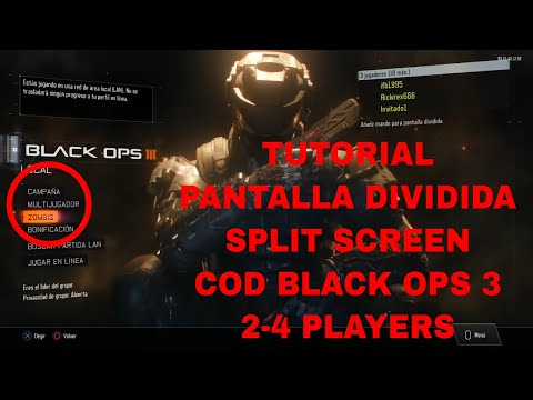 TUTORIAL COMO JUGAR PANTALLA DIVIDIDA COD BLACK OPS 3 MULTI + ZOMBIES + LOCAL 2+ PLAYERS PS4