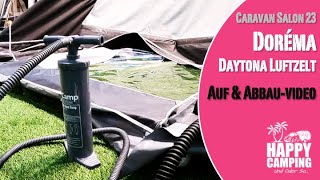 Caravan Salon 2023 - Dorema Daytona Luftvorzelt Auf & Abbau Vorstellung | Happy Camping