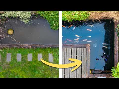 Umgestaltung eines riesigen, maßgefertigten Koiteichs! (Anfang - Ende)