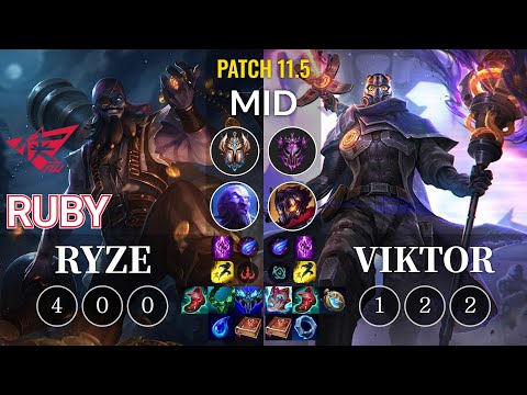 RW Ruby Ryze vs Viktor Mid - KR Patch 11.5