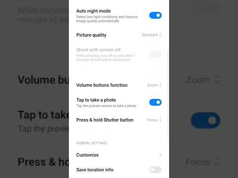 Redmi Note 10 Pro Max | Reset Camera Settings | Default Settings | Xiaomi