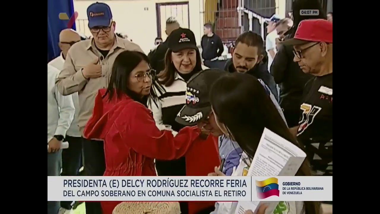 Delcy Rodríguez visita la Comuna Socialista El Retiro, 21 de febrero de 2026
