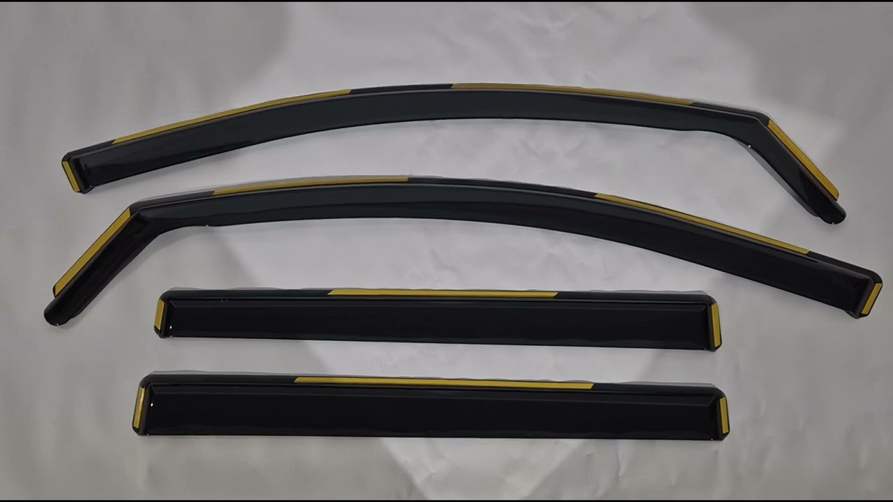 Mitsubishi L200 2015-2024 рр. Вітровики вставні Niken Luxury (4 шт) Video 1