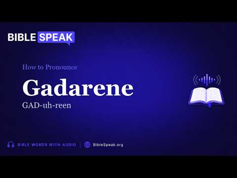 How to Pronounce Gadarene video thumbnail