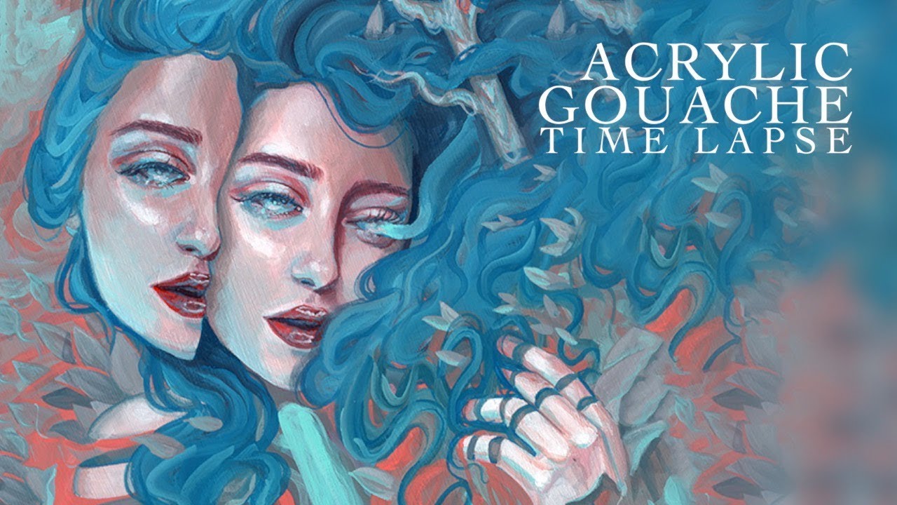 Psychedelic gouache painting in time lapse by Shumaker Art