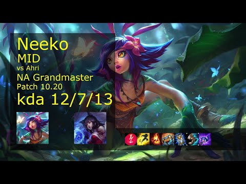 Neeko vs Ahri Mid - NA Grandmaster 12/7/13 Patch 10.20 Gameplay