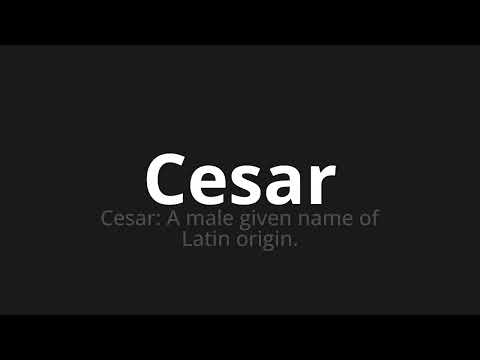 How to pronounce Cesar