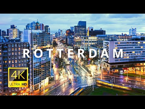 Rotterdam, Netherlands 🇳🇱 in 4K ULTRA HD 60FPS Video by Drone