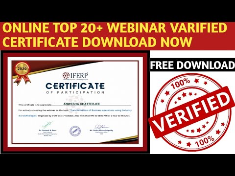 Free Online Webinar Certificate 2021 | Free Webinar Certificate | Online Course With Certificate 21