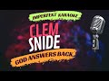 Clem Snide karaoke - God Answers Back