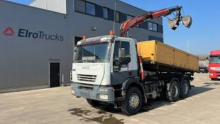 شاحنة قلابة IVECO Eurotrakker 260 E 34 (POMPE MANUELLE / MANUAL PUMP / FASSI F95 G | صورة 4 - Autoline
