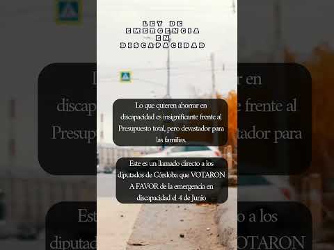 Diputados de Córdoba: no deroguen la Emergencia en Discapacidad  #discapacidad #cordoba #argentina