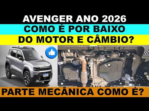 Jeep Avenger ano 2026 como é por baixo do motor e câmbio? Como é a  manutenção, parte mecânica?