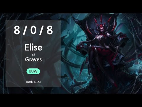 Elise Jungle vs Graves - EUW GrandMaster Patch 13.23