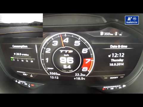 2014/2015  Audi TTS  0-130 km/h Beschleunigung Tachovideo 0-80 mph acceleration