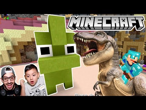 CRAZY Minecraft Battle: Dinosaur vs. Karim!